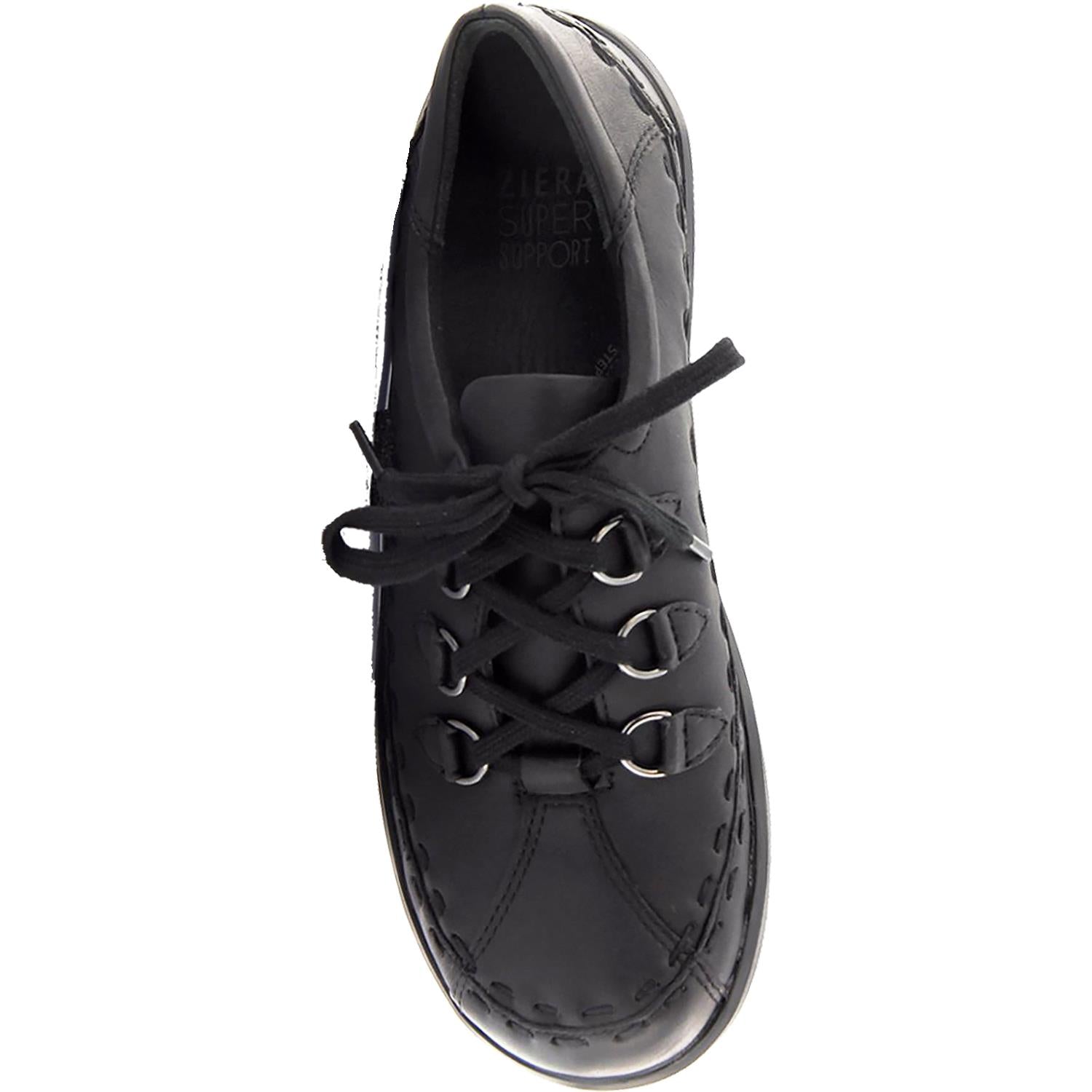 Ziera Allsorts Women's Walking Shoes Black Leather