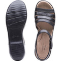 Clarks Delana Brenna Women's Wedge Sandals Black Leather