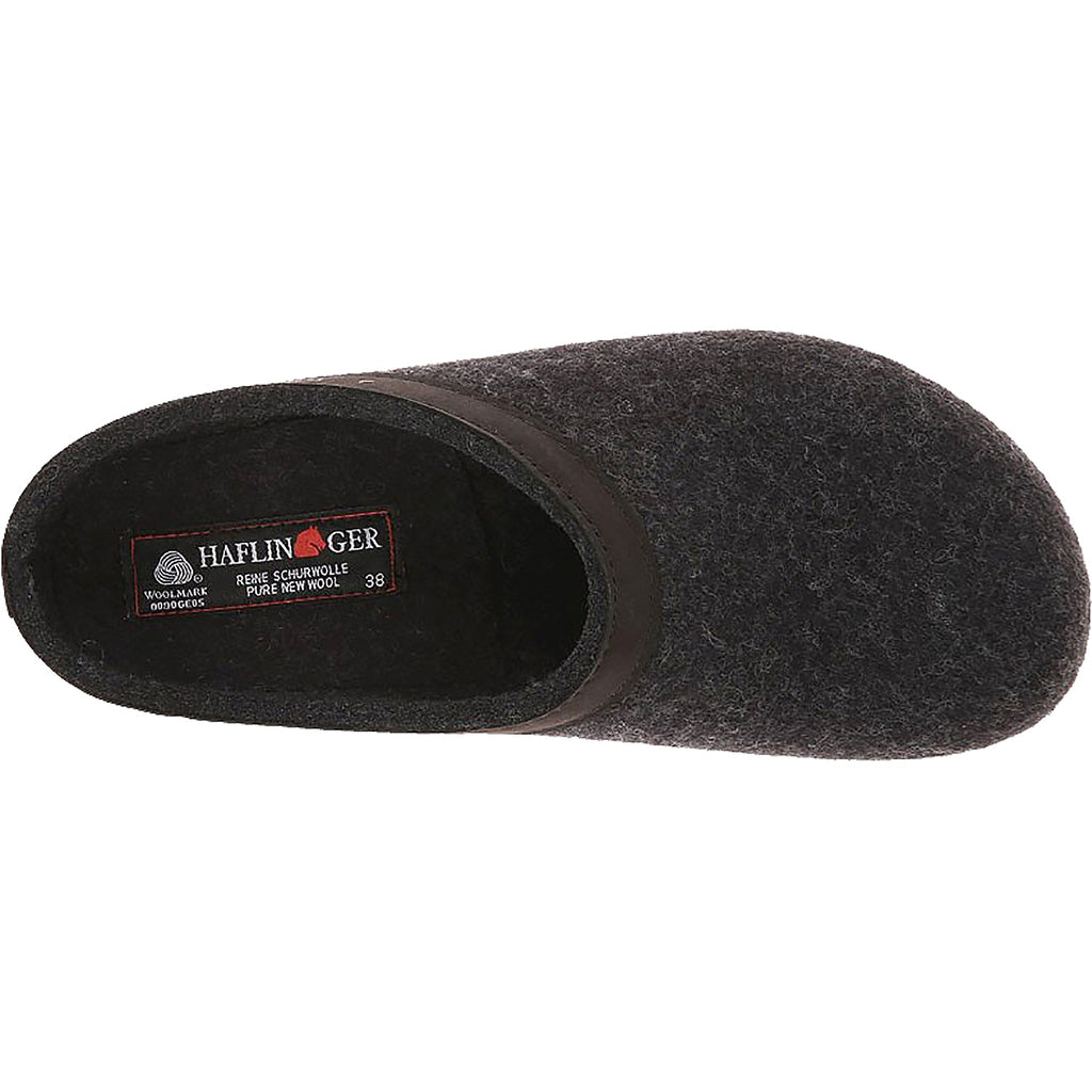 Haflinger GZL Unisex Clogs Charcoal Wool Felt