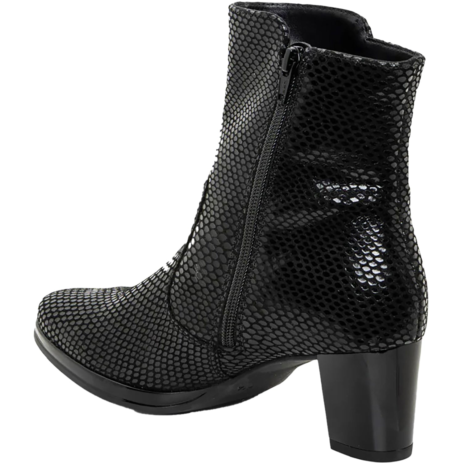 Ara Osmanthus Women's Mid Boots Black Snake Print