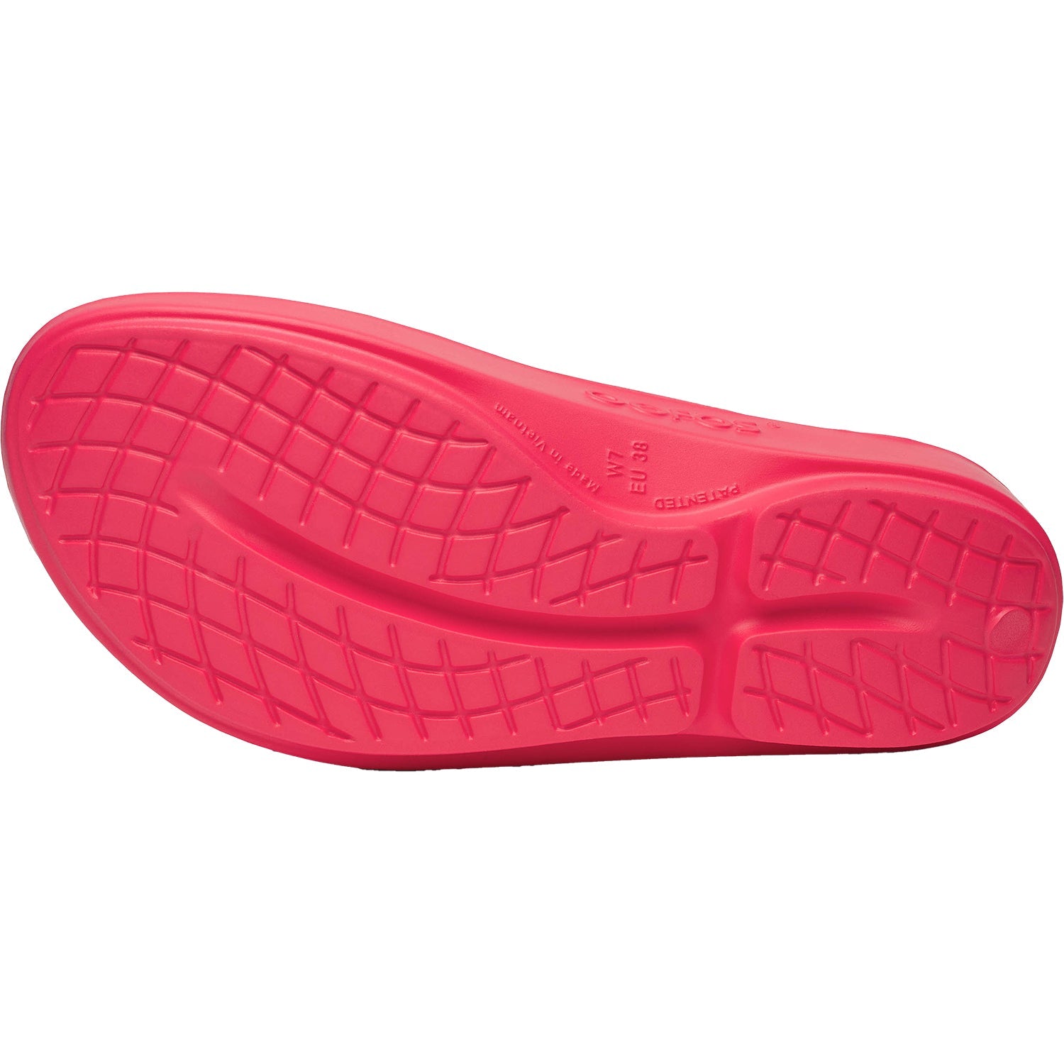 OOFOS OOlala Women's Recovery Sandals Neon Berry Synthetic