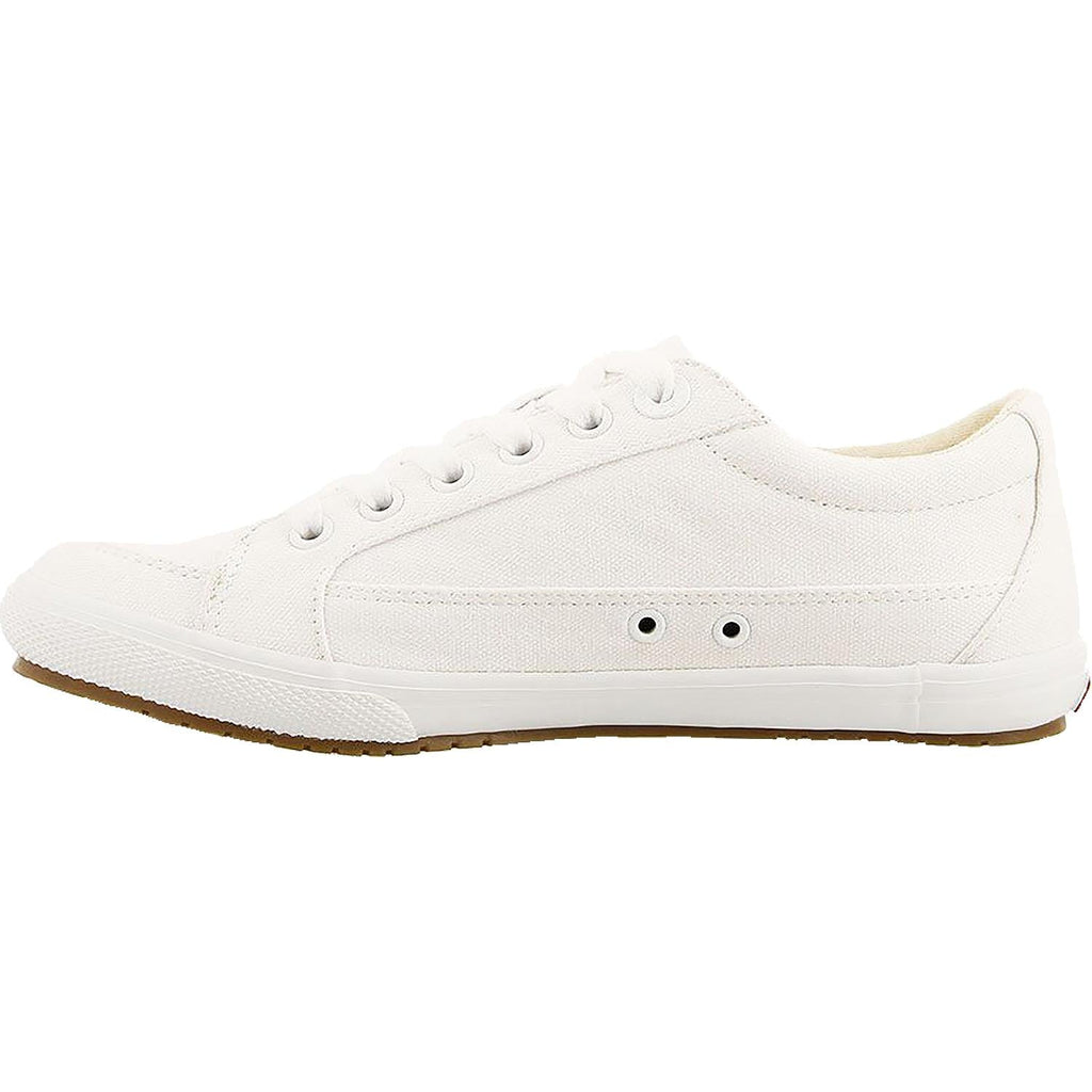 Taos Moc Star Women's Shoes White Distressed Canvas