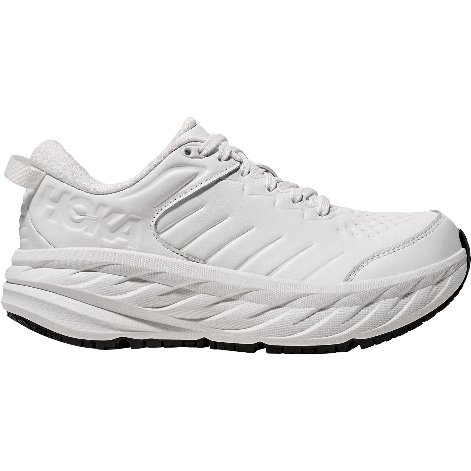 Hoka Bondi SR (Neutral Support) Women's Walking Shoes Frost/Frost Leather