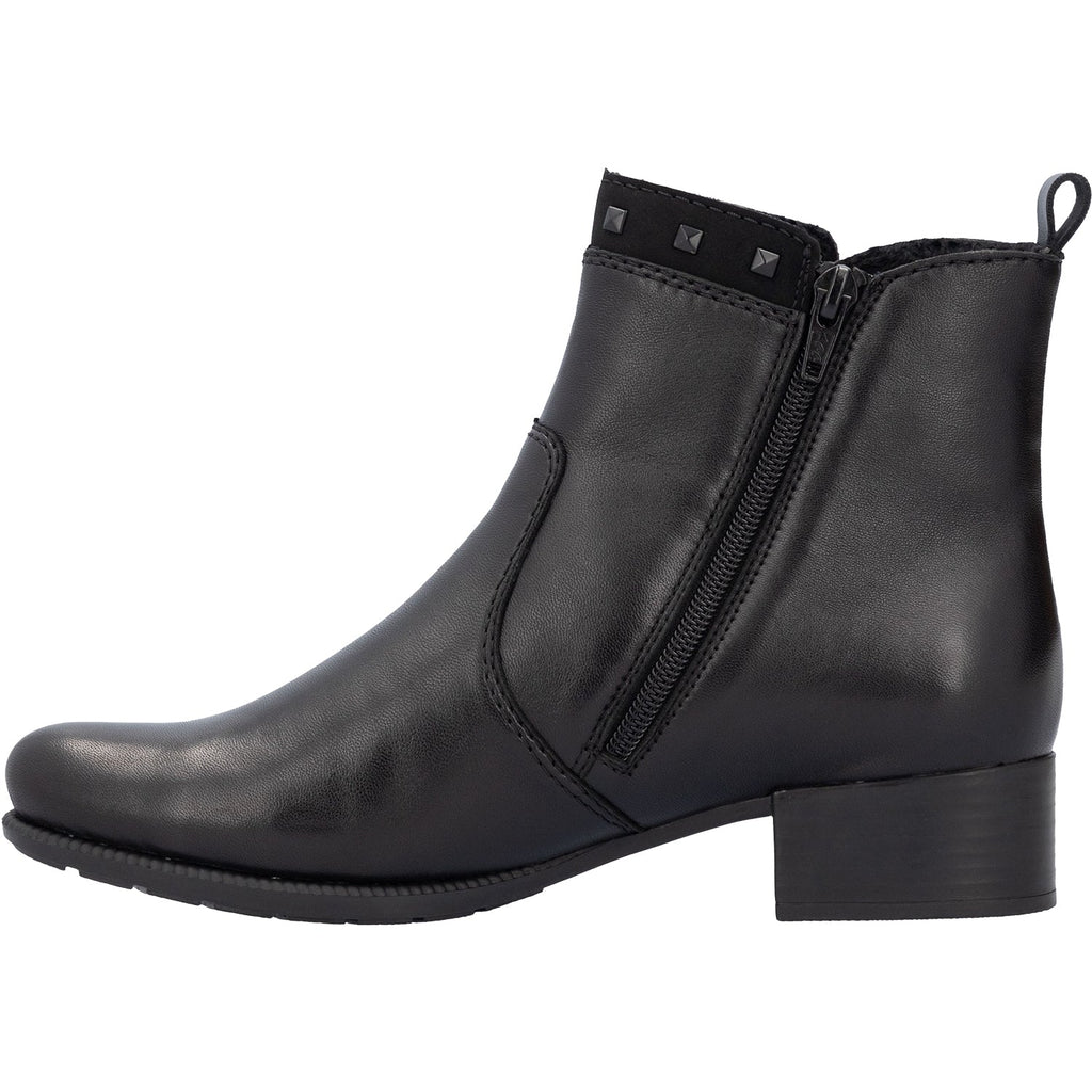 Rieker 78657-00 Women's Boots Black/Black/Black Leather