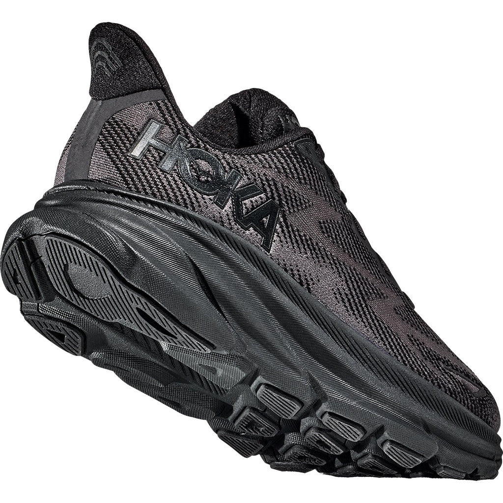 Hoka Clifton 9 (Neutral Support) Men's Road Running Shoes Black/Black Mesh