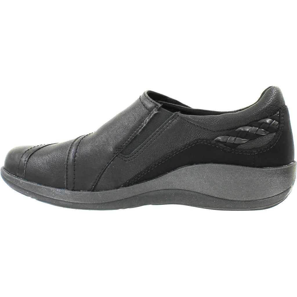 Aetrex Karina Women's Slip On Shoes Black Leather