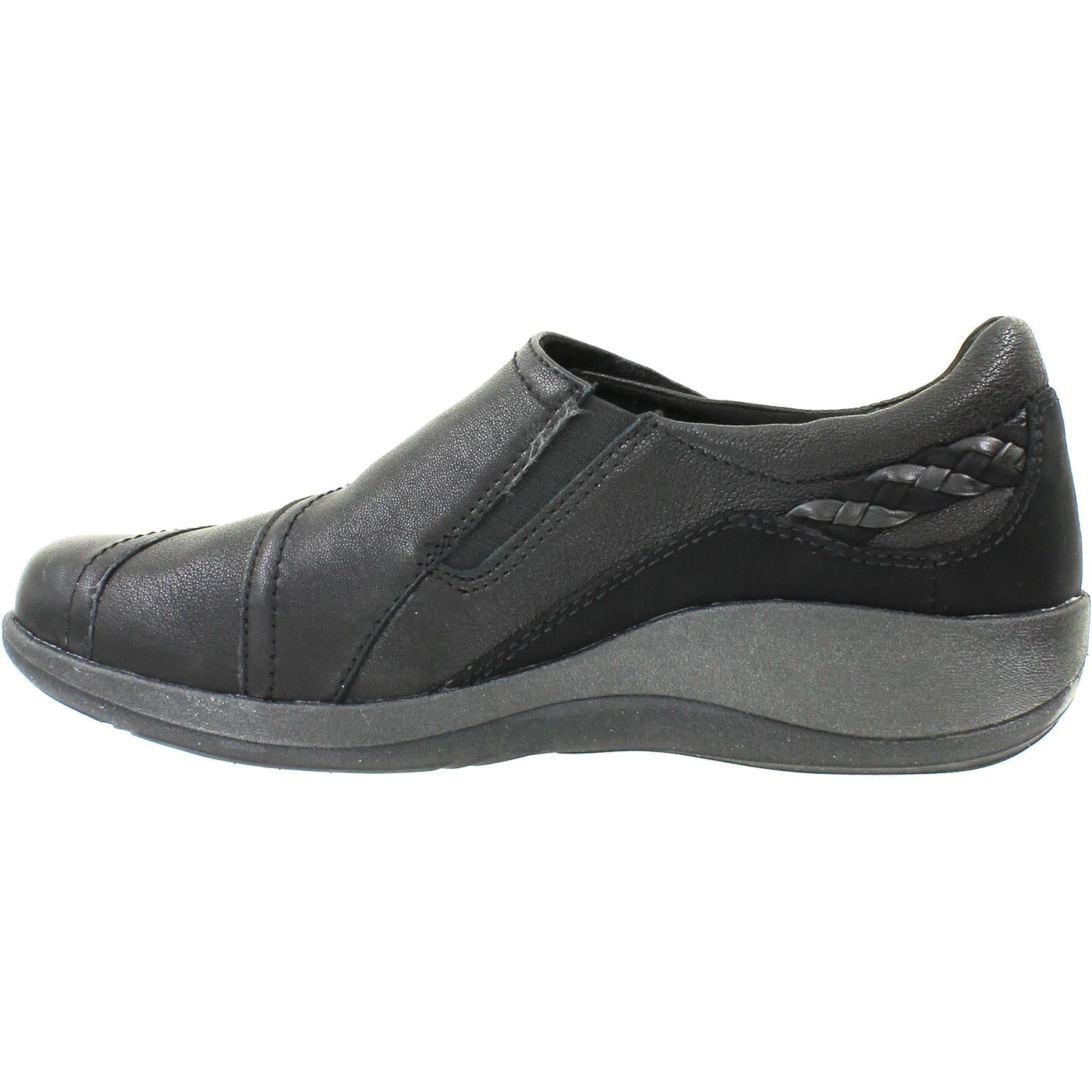 Aetrex Karina Women's Slip On Shoes Black Leather