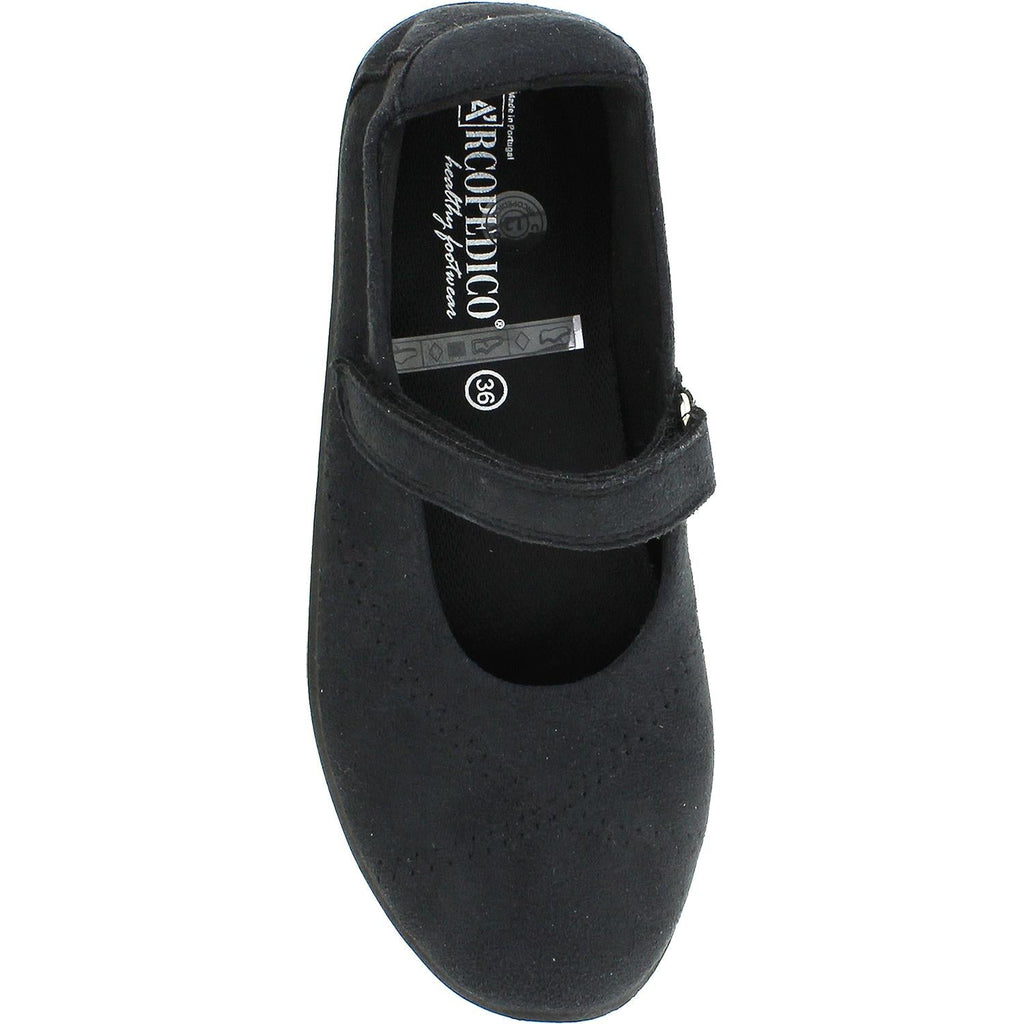 Arcopedico L18 Women's Vegan Shoes Black Synthetic Suede