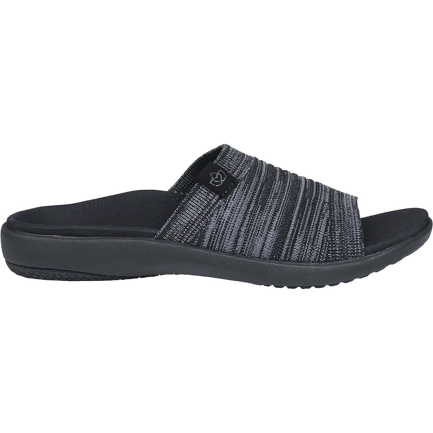Spenco Astoria Memory Foam Slide Women's Slide Sandals Black Knit Fabric