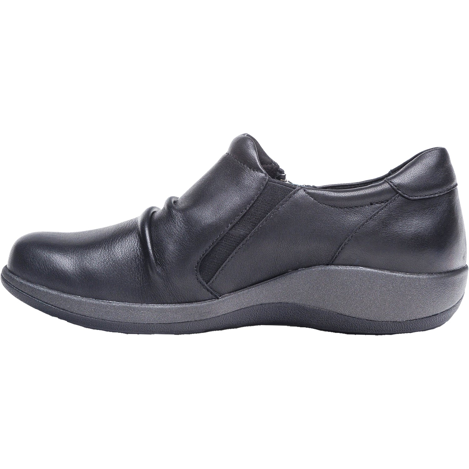 Aetrex Katie Women's Slip On Shoes Black Leather