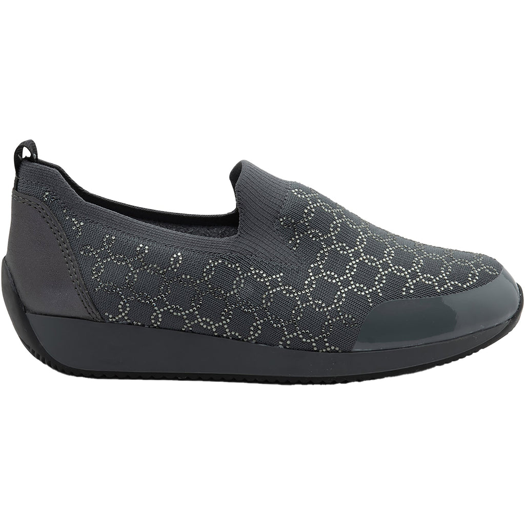 Ara Layton II Women's Slip Ons Graphite Wovenstretch