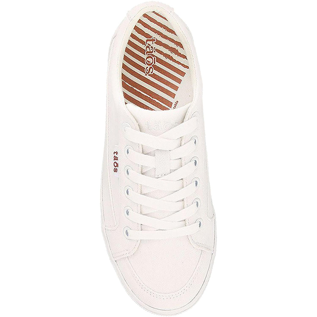 Taos Moc Star Women's Shoes White Distressed Canvas