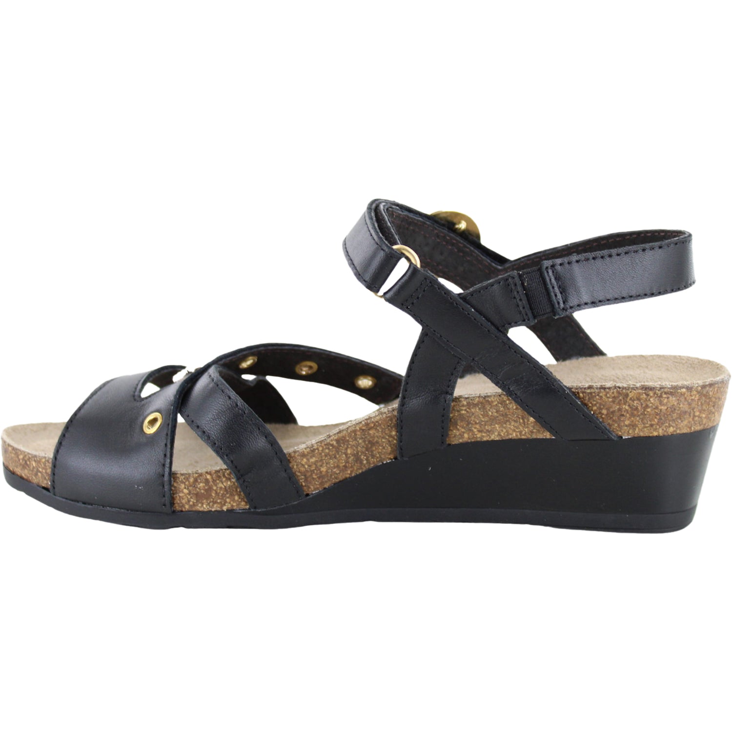 Naot Sparkle Women's Wedge Sandals Jet Black