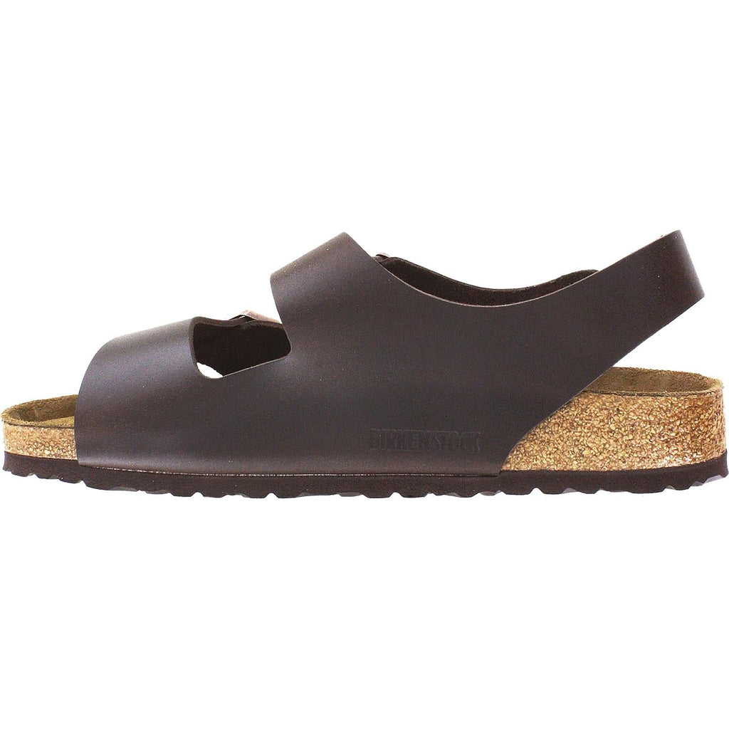 Birkenstock Milano Soft Footbed Unisex Brown Sandals Brown Amalfi Leather
