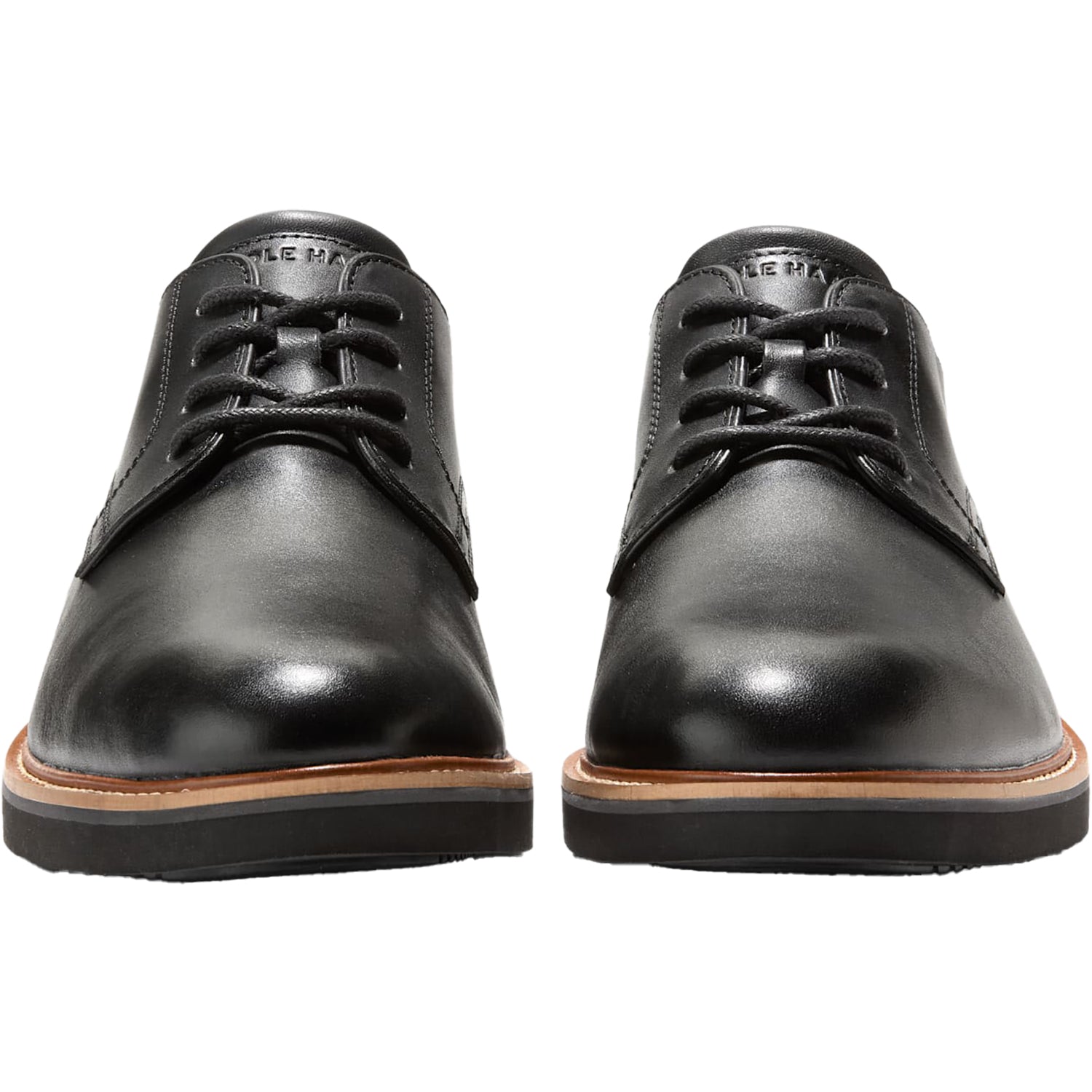 Cole Haan American Classics Montrose Plain Toe Men's Dress Lace Up Shoes Black/Dark Chocolate Leather