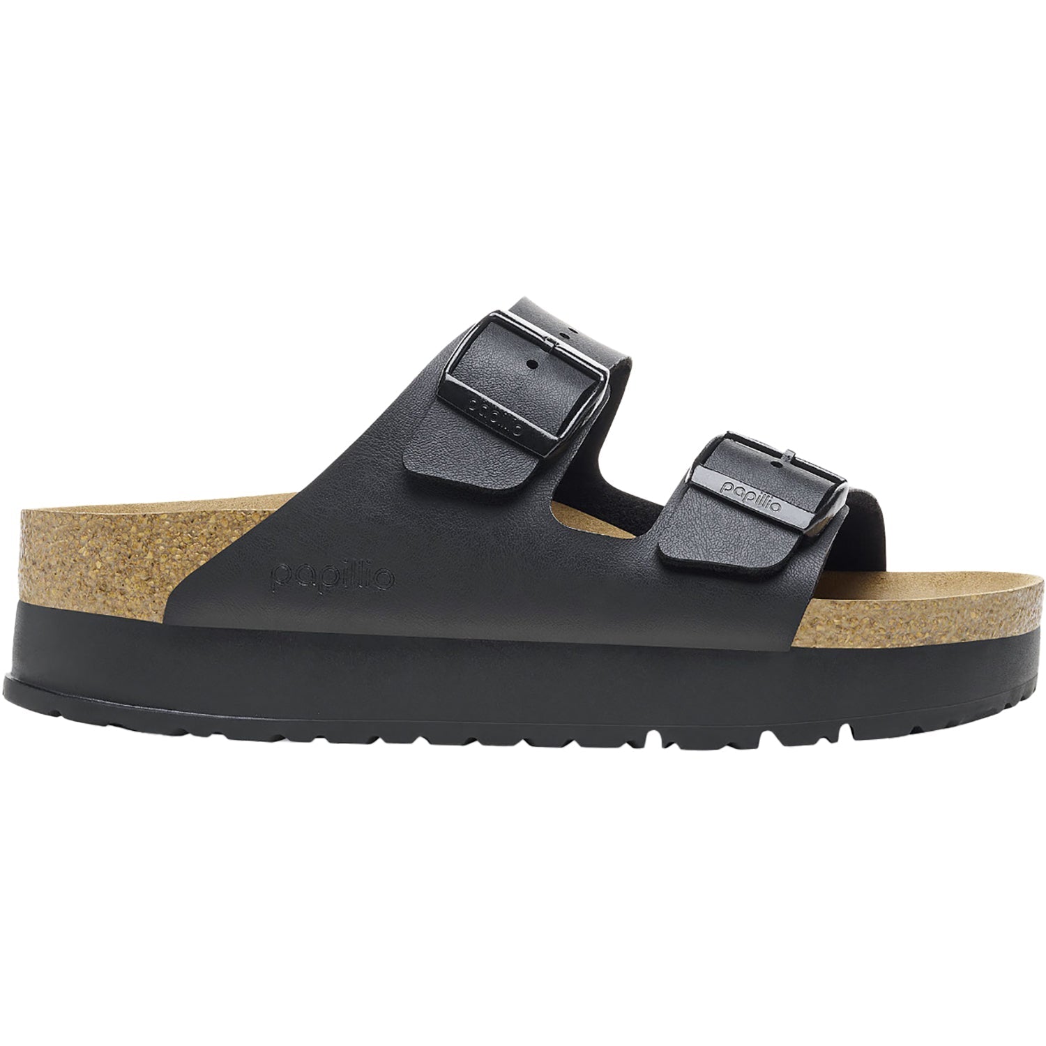 Birkenstock Arizona Flex Platform Women's Sandals Black Birko-Flor