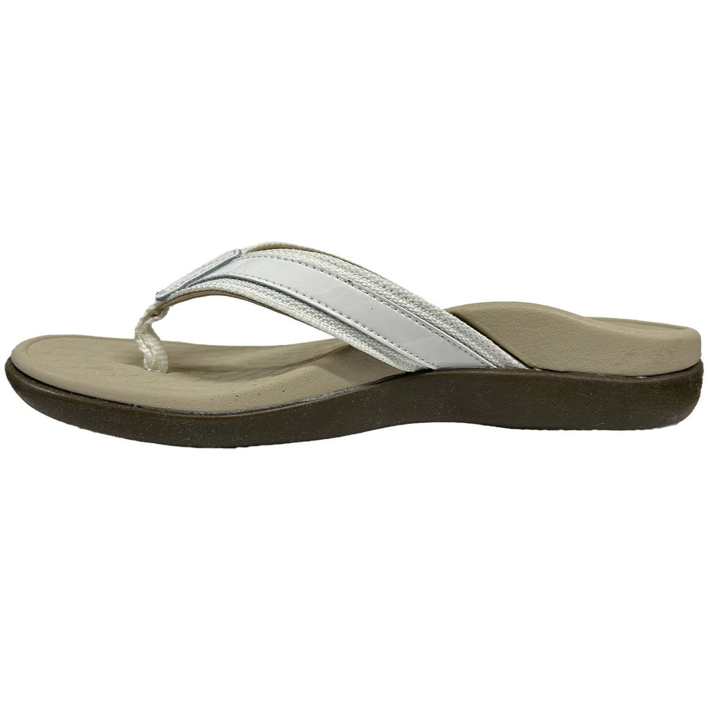 Vionic Tide II Women's Toe Post Sandals White Leather
