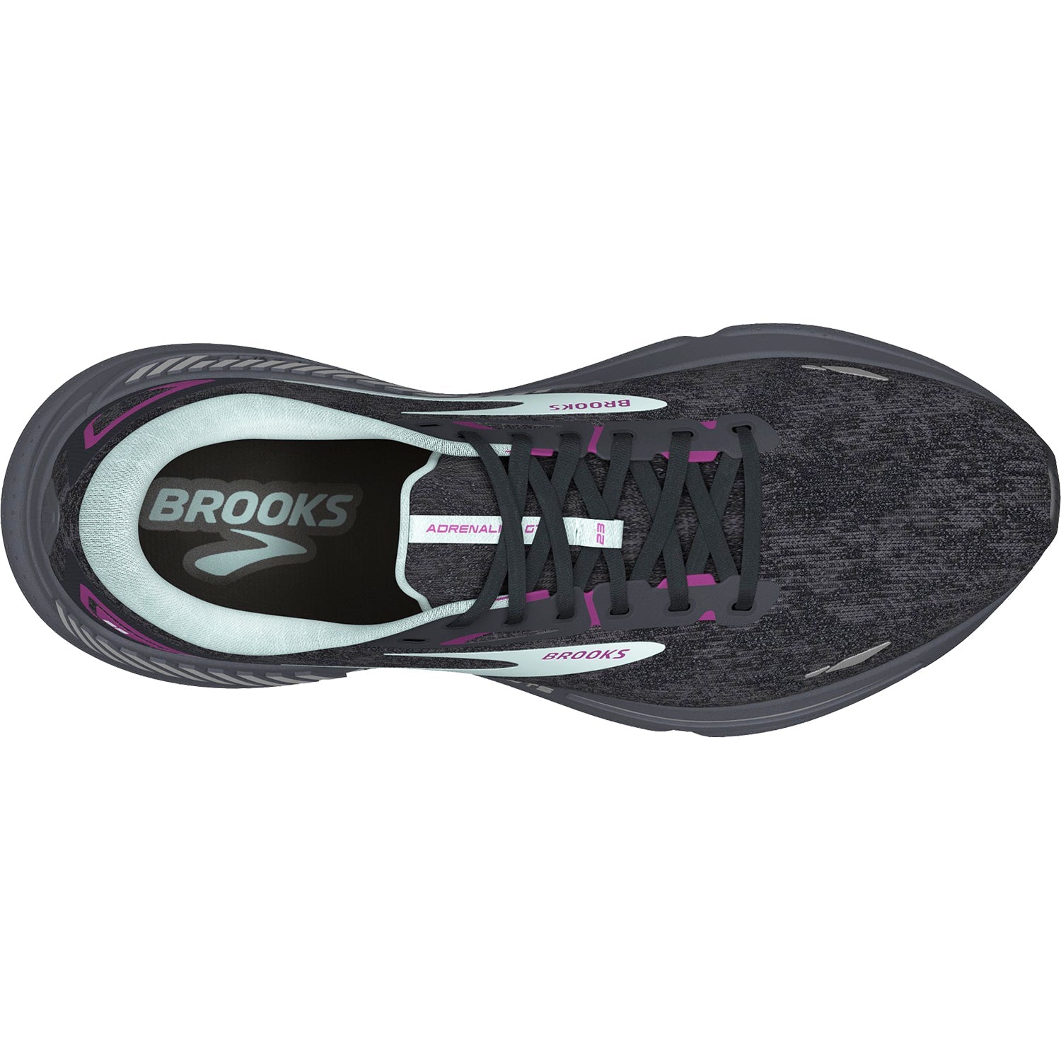 Brooks Adrenaline GTS 23 Stability Mesh (Stability Support) Women's Running Shoes Black/Light Blue/Purple