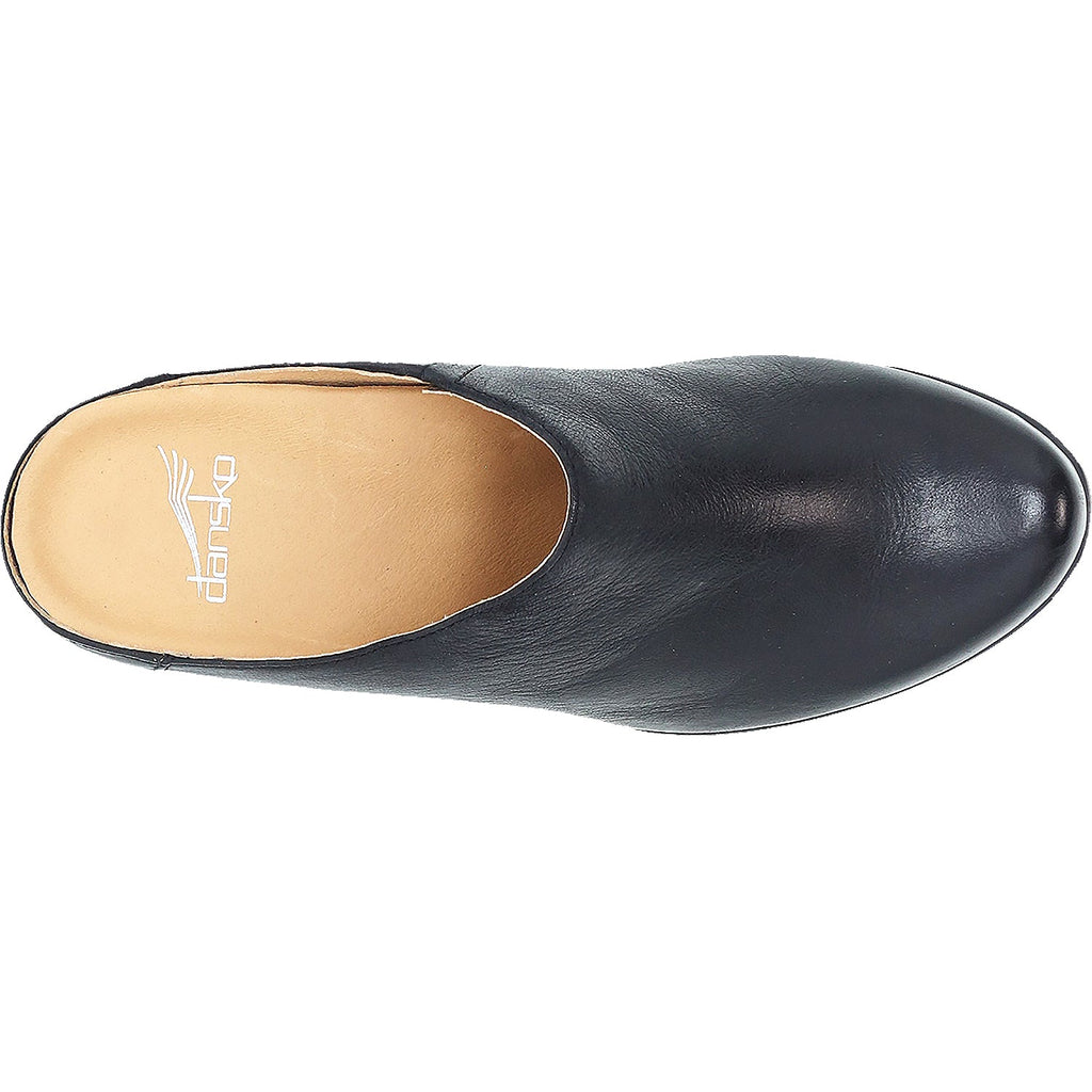 Dansko Carrie Women's Open Back Clogs Black Burnished Nubuck