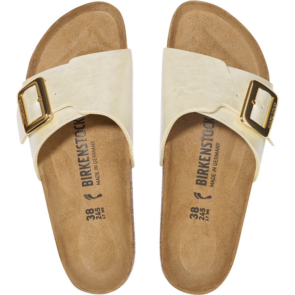 Birkenstock Catalina Luxe Buckle Birko-Flor Women's Sandals Graceful Pearl White