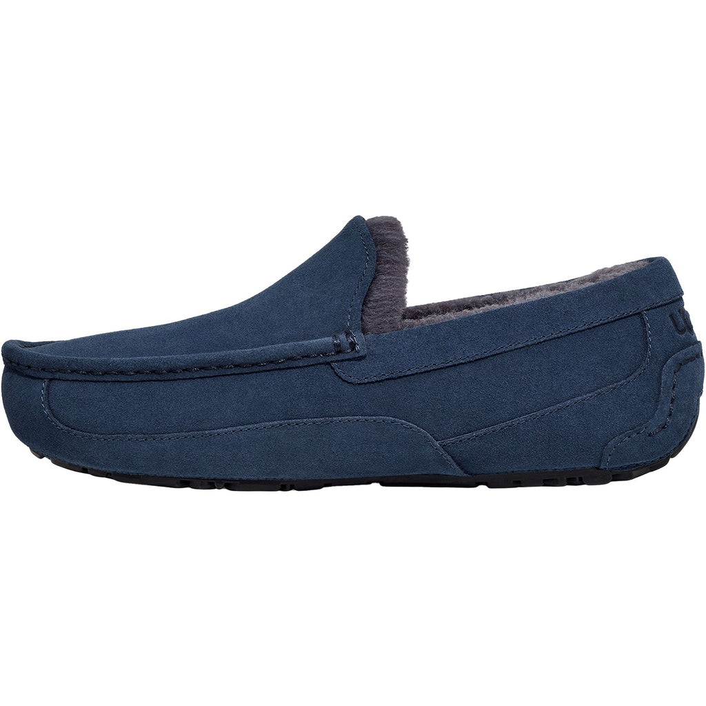 UGG Ascot Men's Loafer Slippers Deep Ocean Suede