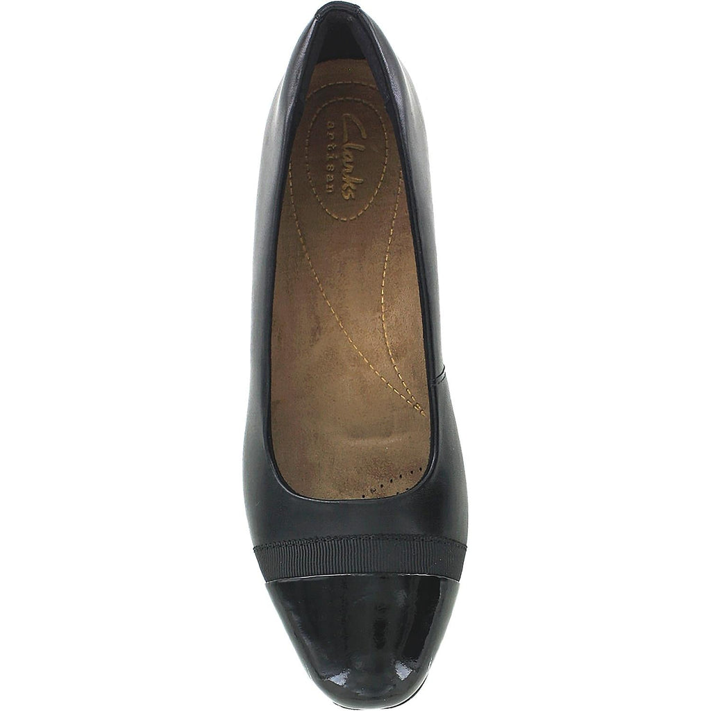 Clarks Keesha Rosa Women's Slip On Pumps Black Leather