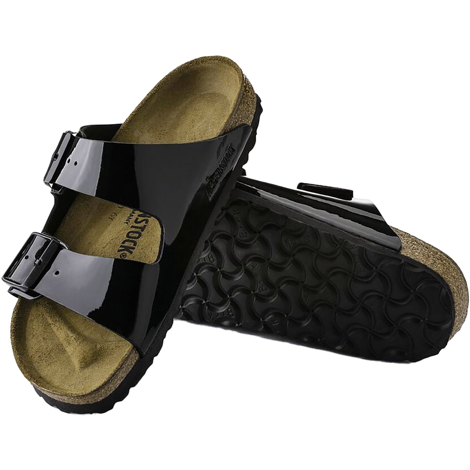 Birkenstock Arizona Women's Sandals Black Patent Birko-Flor