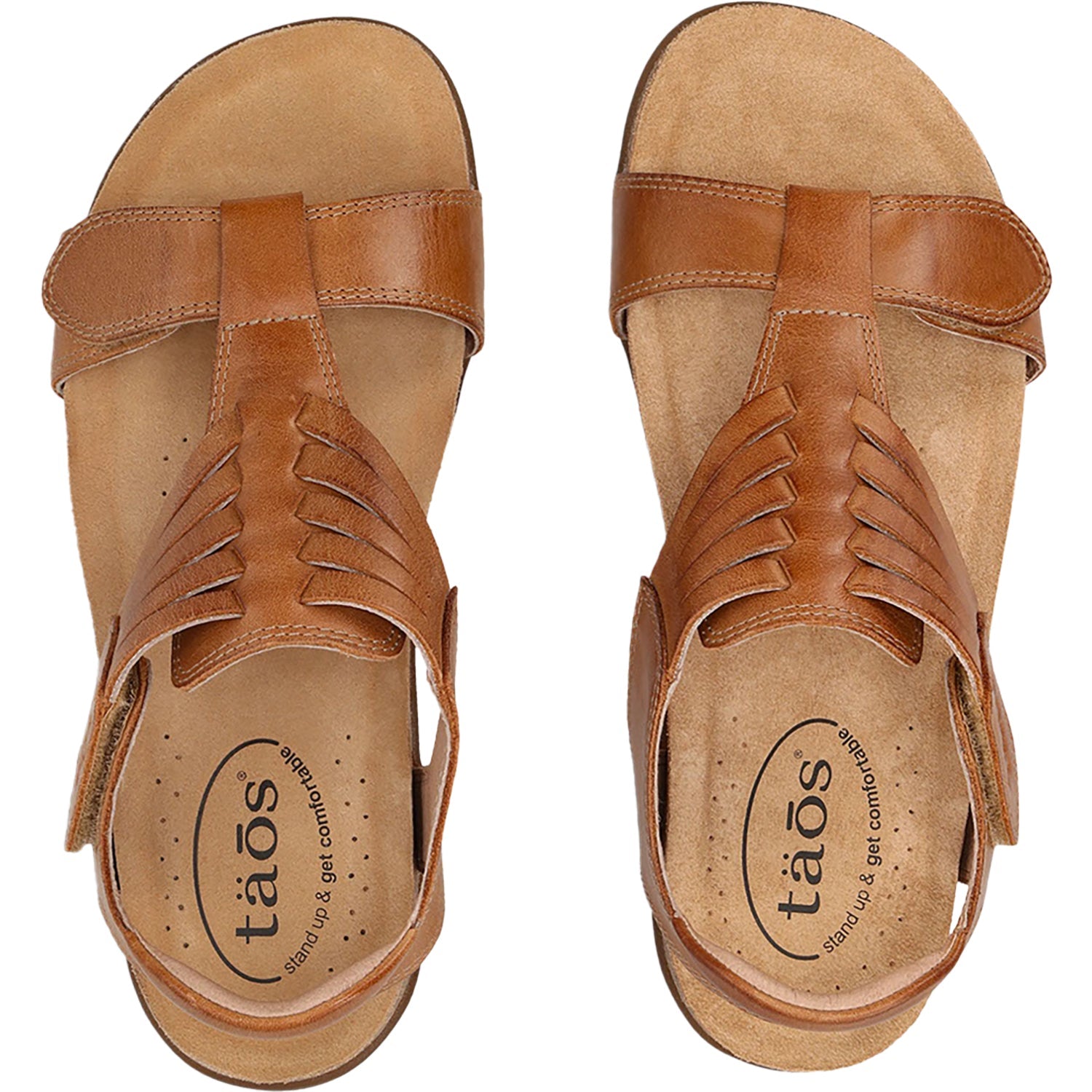Taos Wonderful Women's Sandals Thong Sandals Caramel Leather