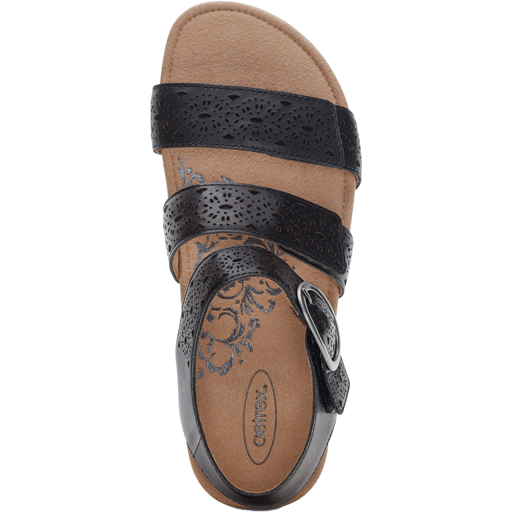 Aetrex Lilly Cutout Women's Sandals Black