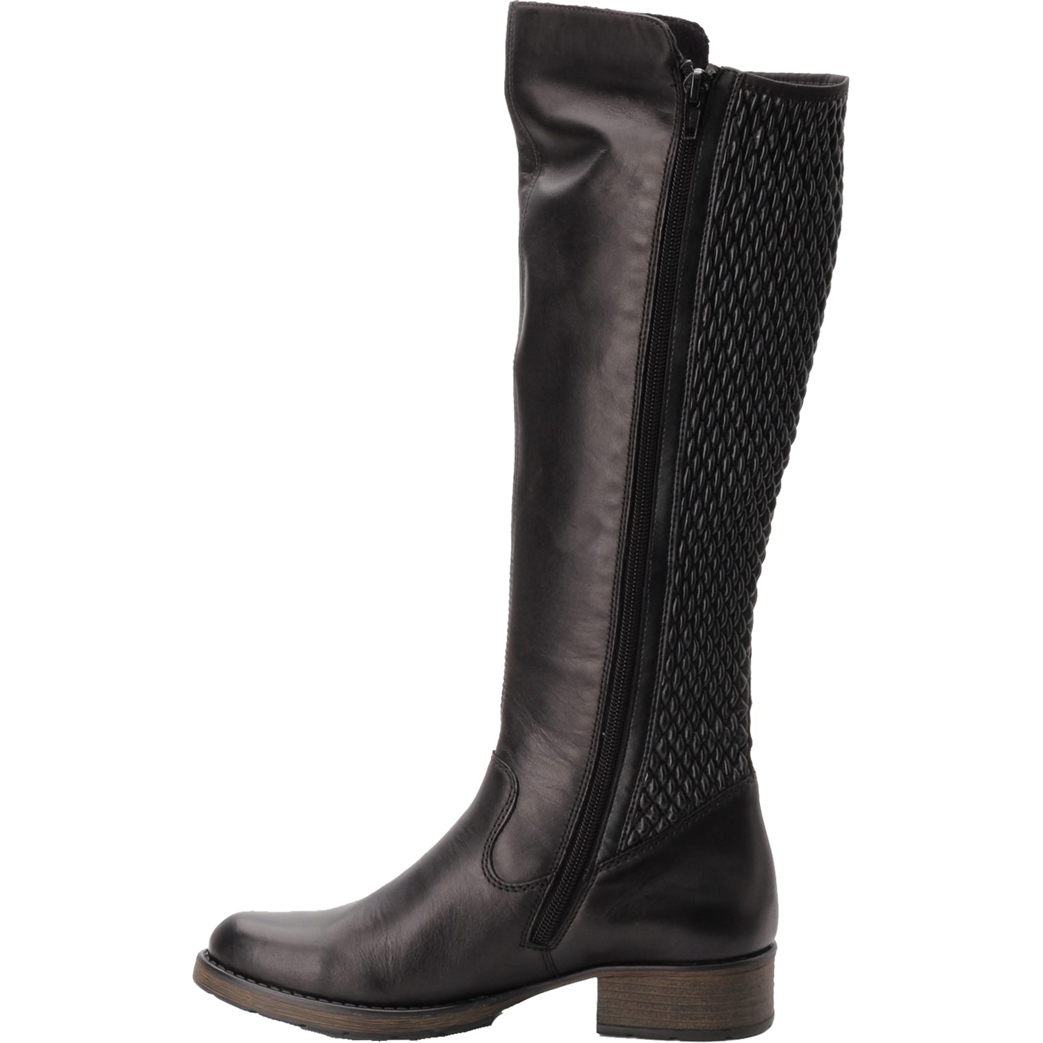 Rieker Z9591-00 Faith Women's Knee High Boots Black Leather