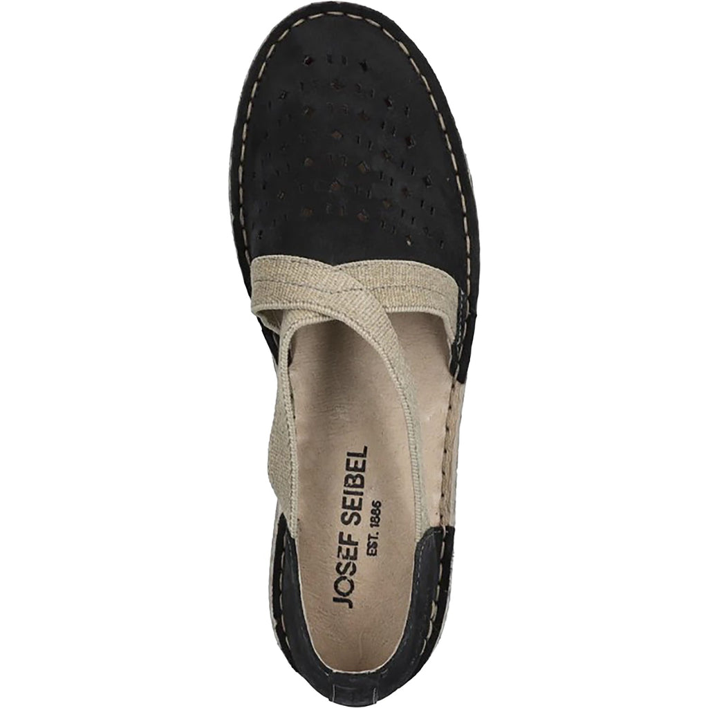Josef Seibel Sofie 44 Women's Slip On Shoes Black Leather