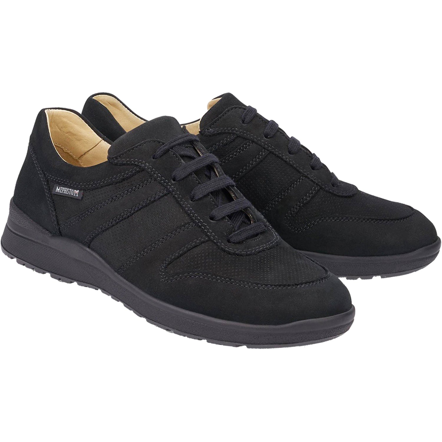Mephisto Rebeca Perf Women's Walking Shoes Black Bucksoft Nubuck