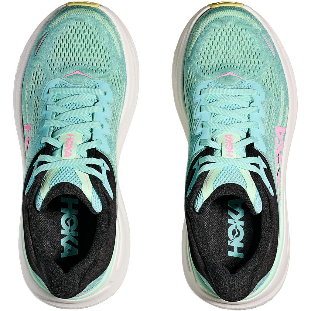 Hoka Bondi 9 (Neutral Support) Women's Athletic Shoes Blue Spark/Mint Fluorite Mesh
