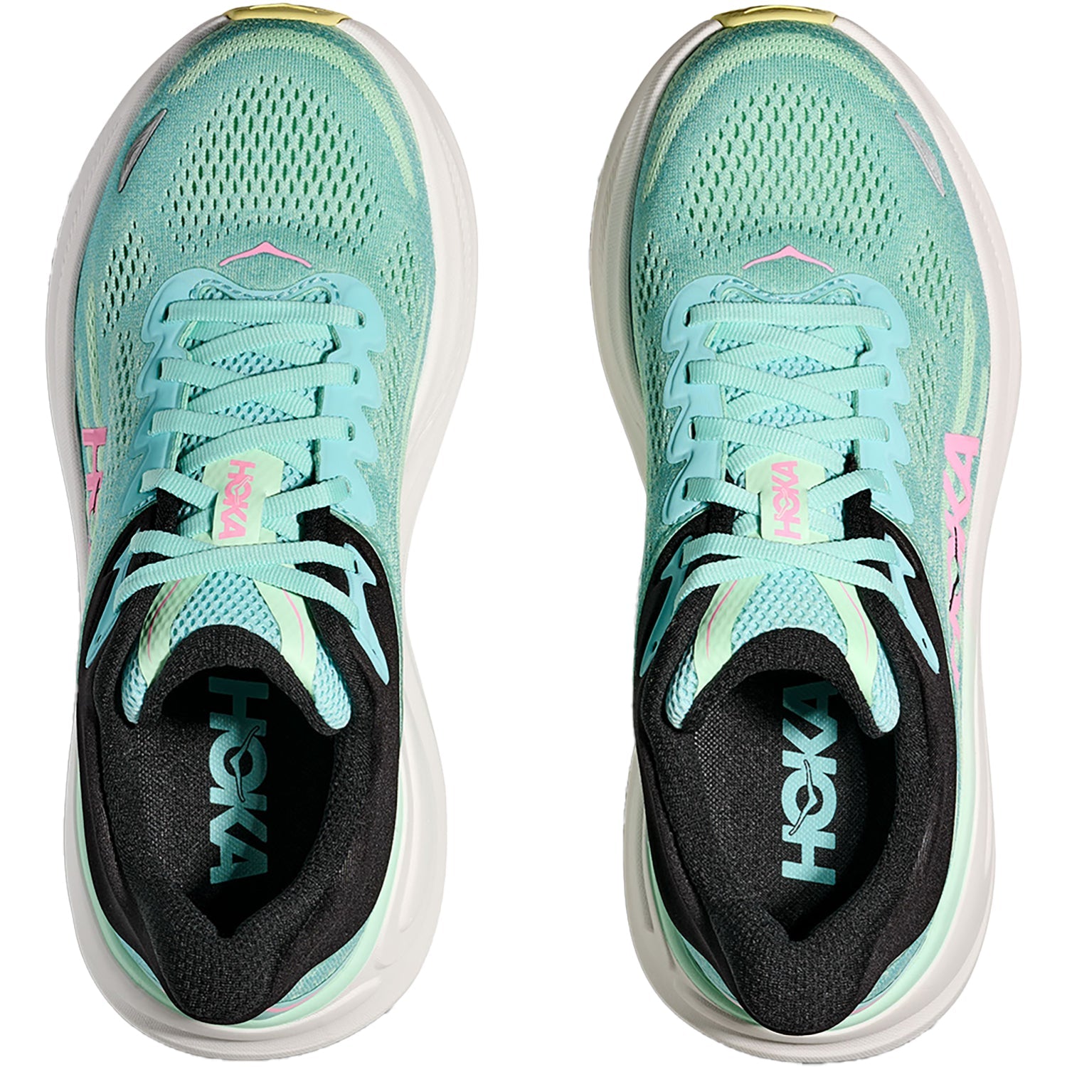 Hoka Bondi 9 (Neutral Support) Women's Athletic Shoes Blue Spark/Mint Fluorite Mesh