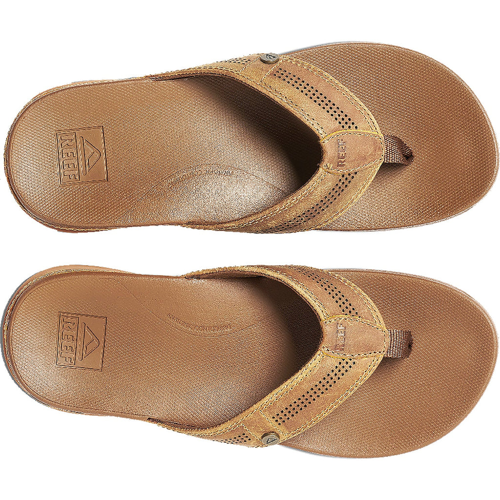 Reef Cushion Lux Men's Flip Flopss Toffee Leather