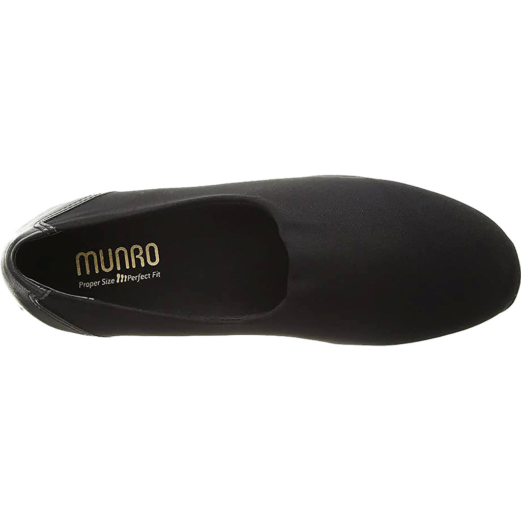 Munro Traveler Women's Slip On Shoes Black Stretch Fabric