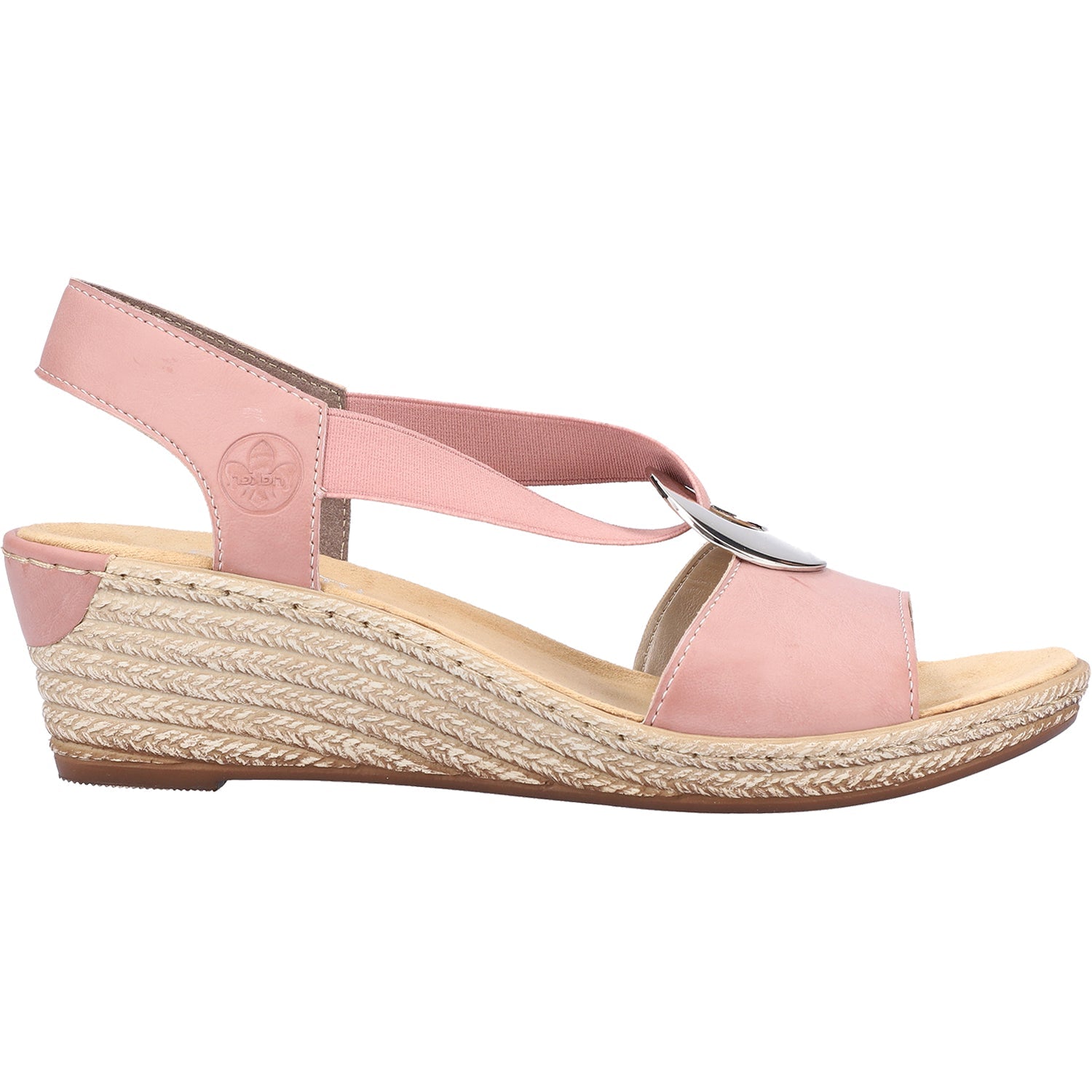 Rieker 624H6-31 Fanni H6 Women's Backstrap Sandals Dark Rose Synthetic