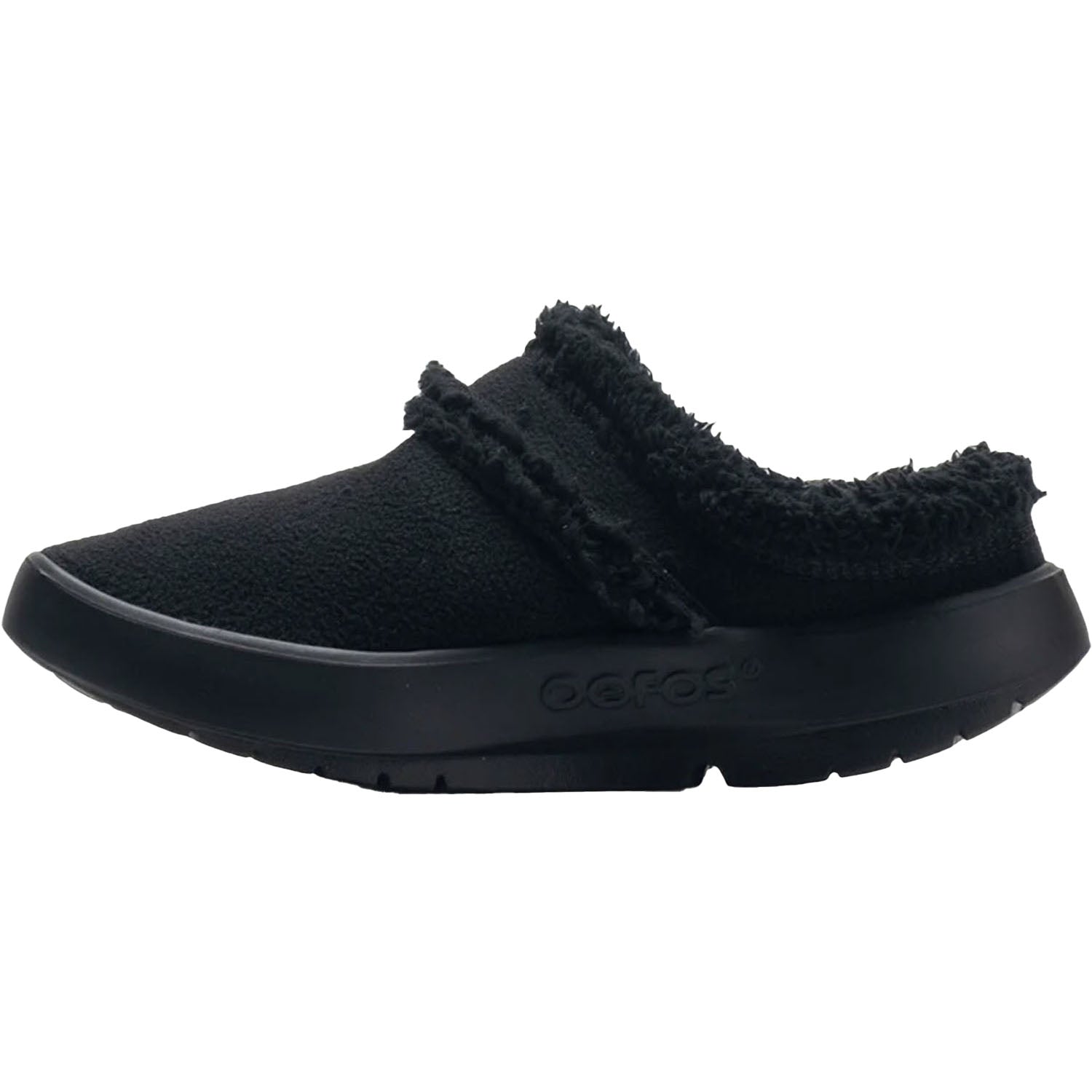OOFOS OOcoozie Mule Women's Slippers Black Vegan Sherpa