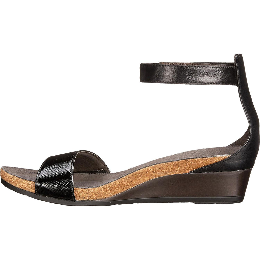 Naot Pixie Women's Ankle Strap Sandals Black Luster/Black Raven Leather