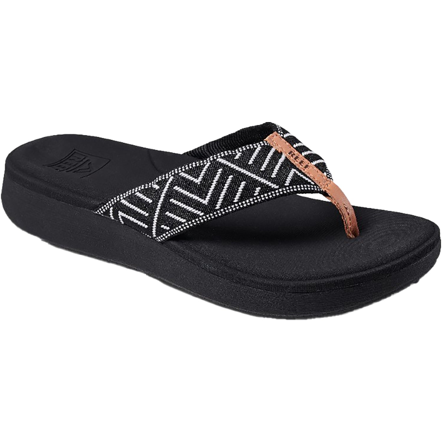 Reef Cushion Cloud TX Women's Thong Sandals Black Geo Synthetic