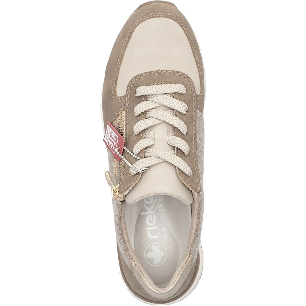 Rieker 58902-64 Women's Shoes Fango/Ginger/Gold Combi Synthetic