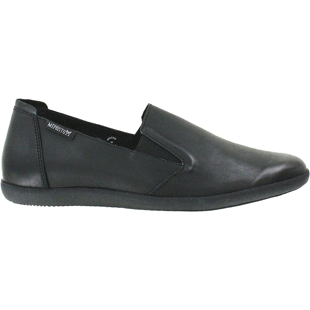 Mephisto Korie Women's Slip Ons Black Silk Leather