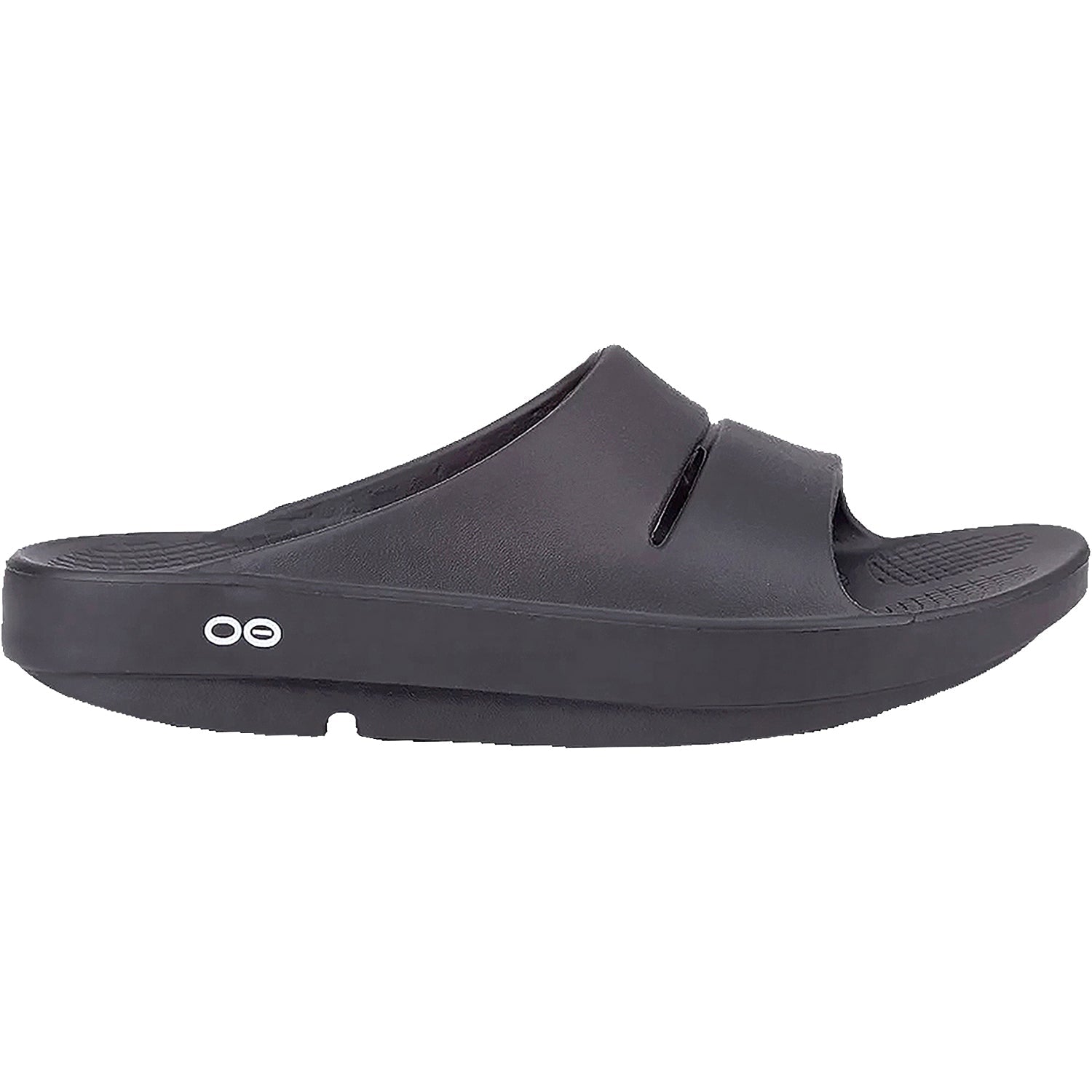 OOFOS OOahh Unisex Slide Sandals Black Synthetic