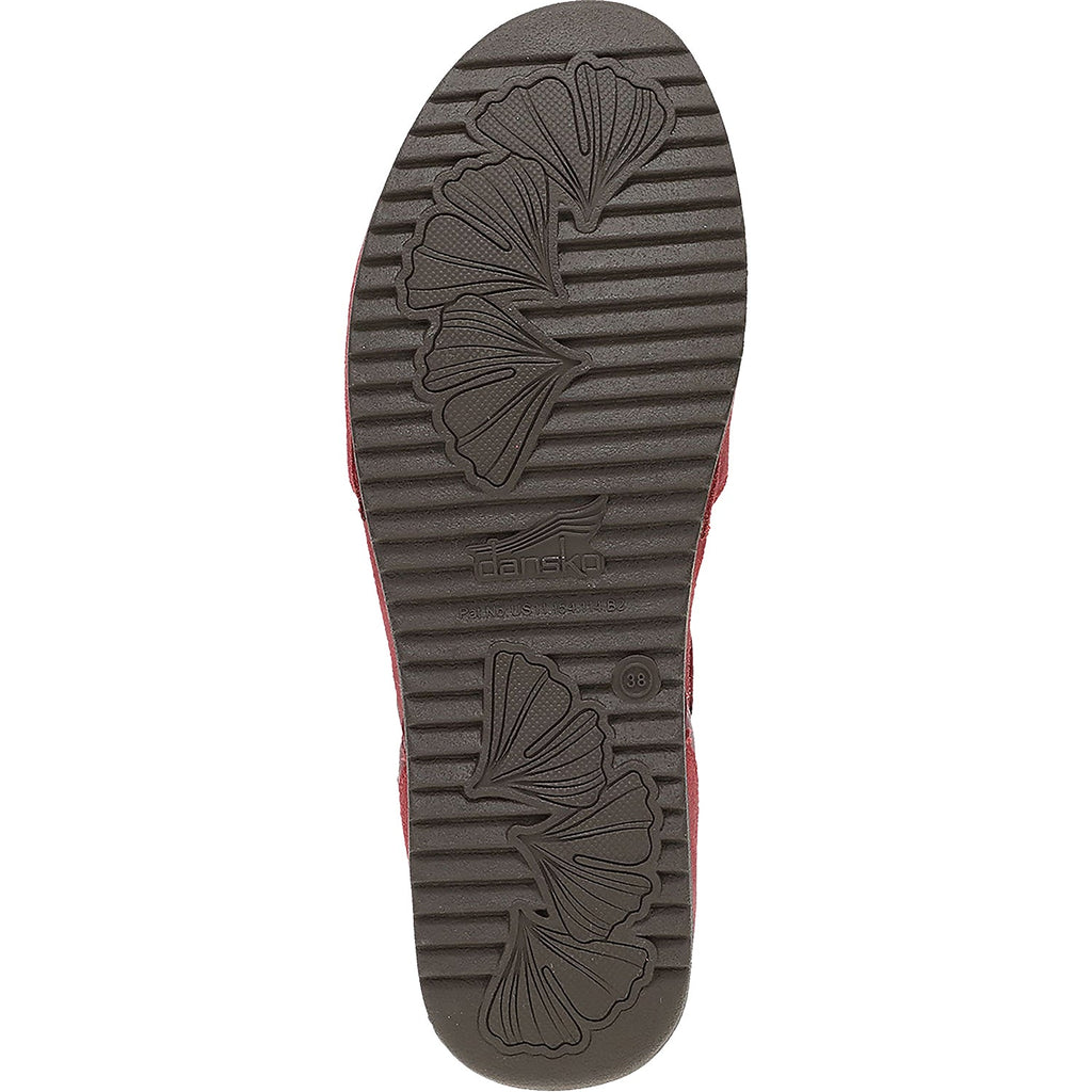 Dansko Mae Women's Mary Janes Traditional Red Burnished Suede