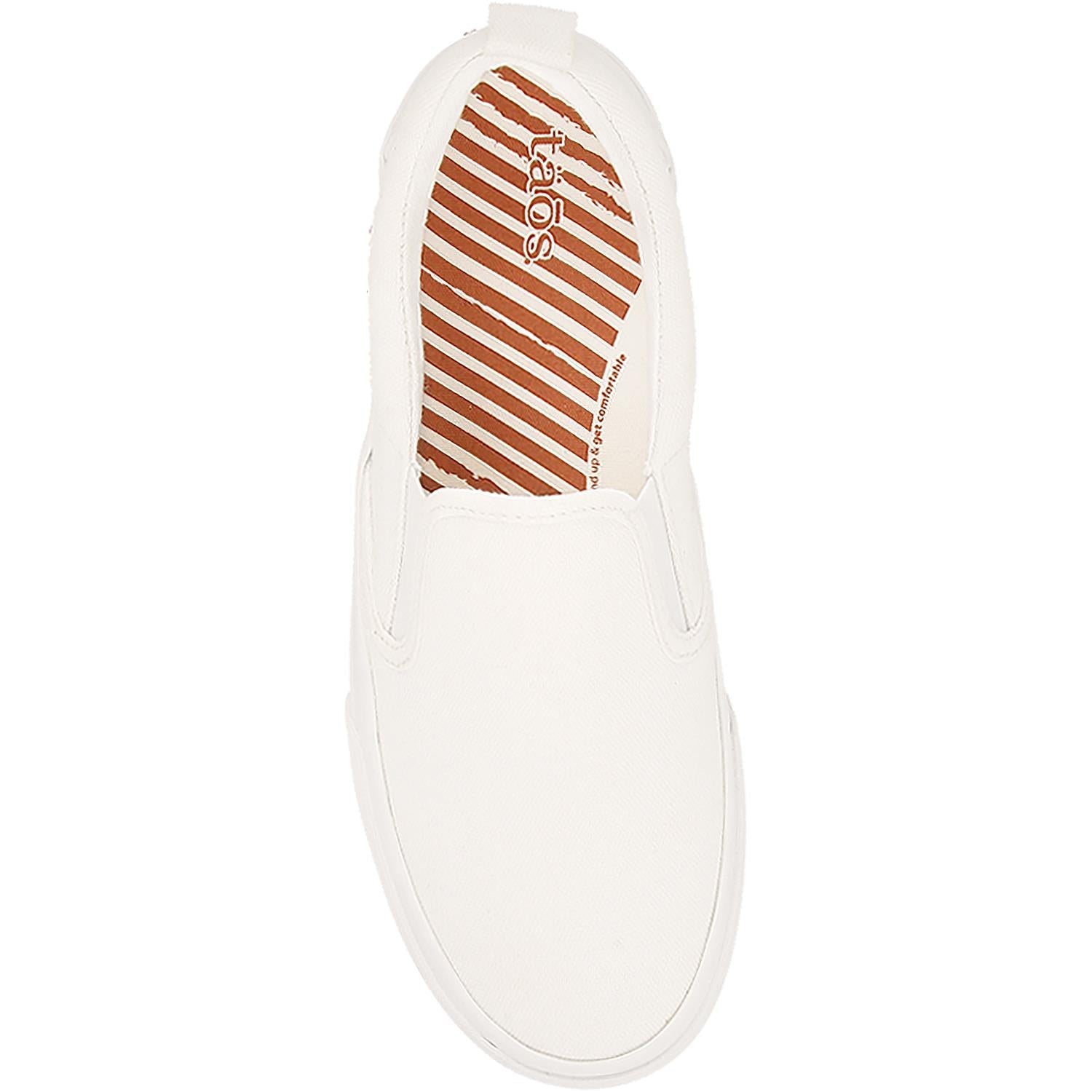 Taos Rubber Soul Women's Slip On Sneakerss White Canvas