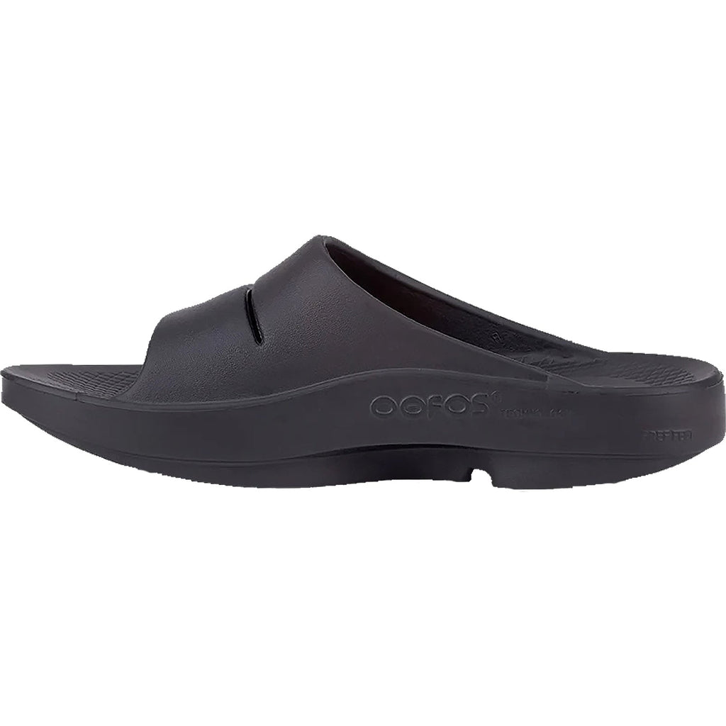 OOFOS OOahh Unisex Slide Sandals Black Synthetic