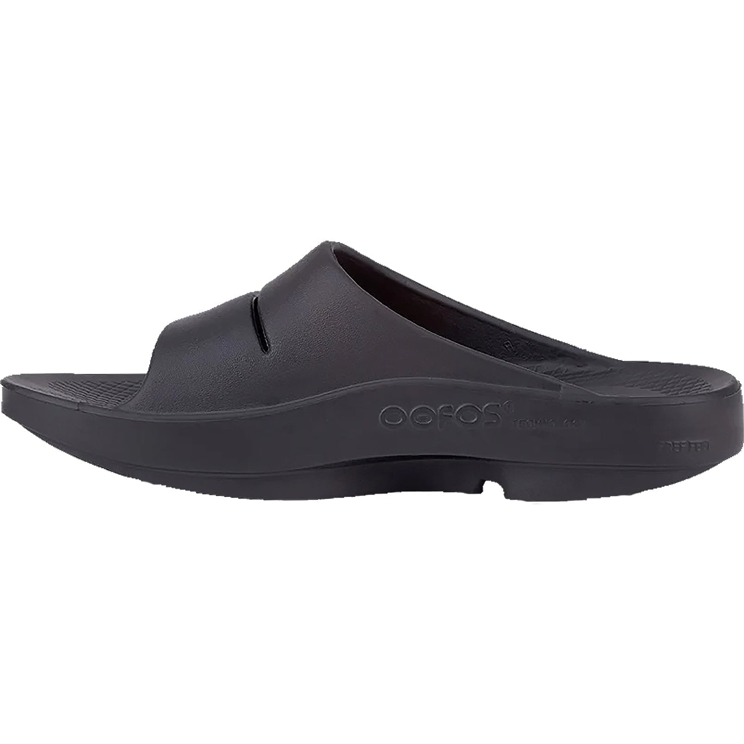 OOFOS OOahh Unisex Slide Sandals Black Synthetic