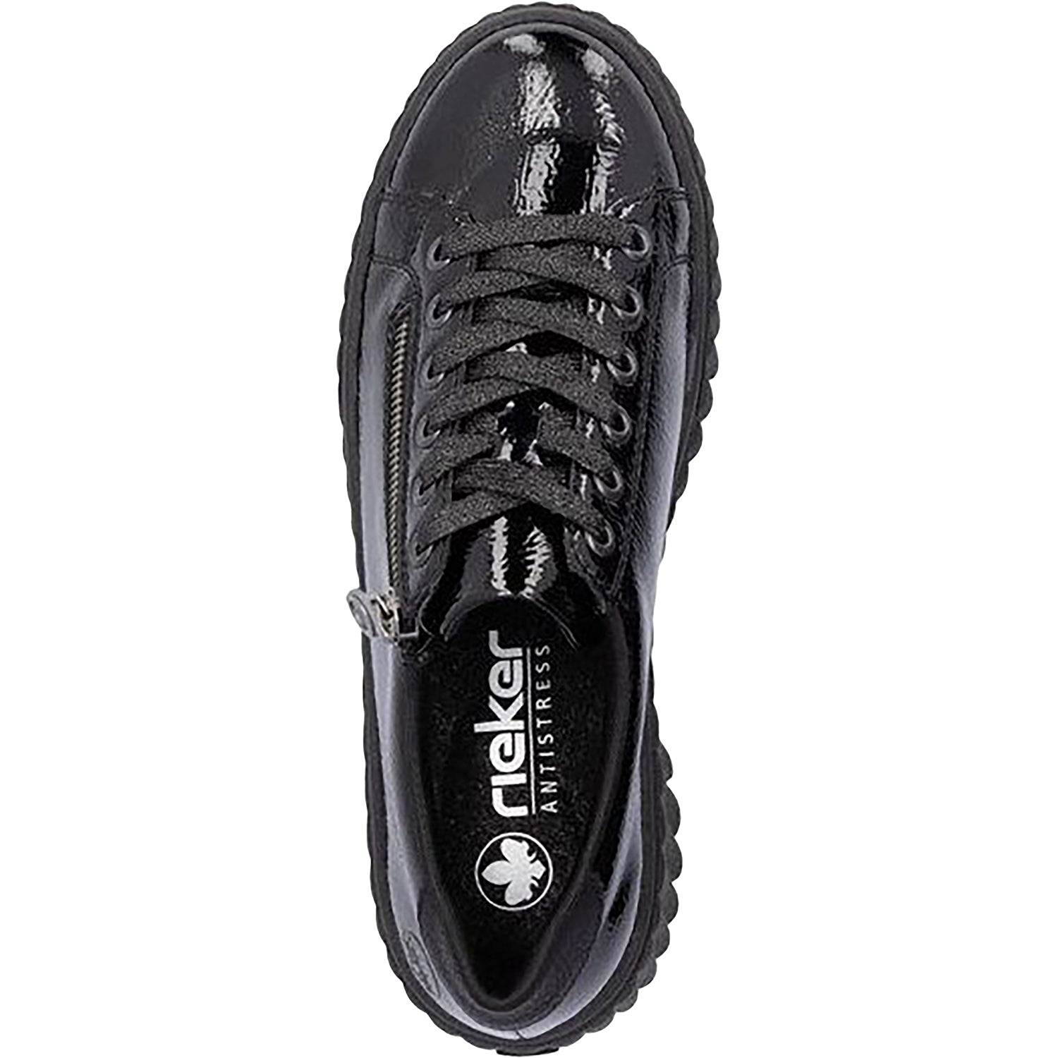 Rieker N2501-00 Women's Shoes Nero/Schwarz/Black Crashlack Patent Leather