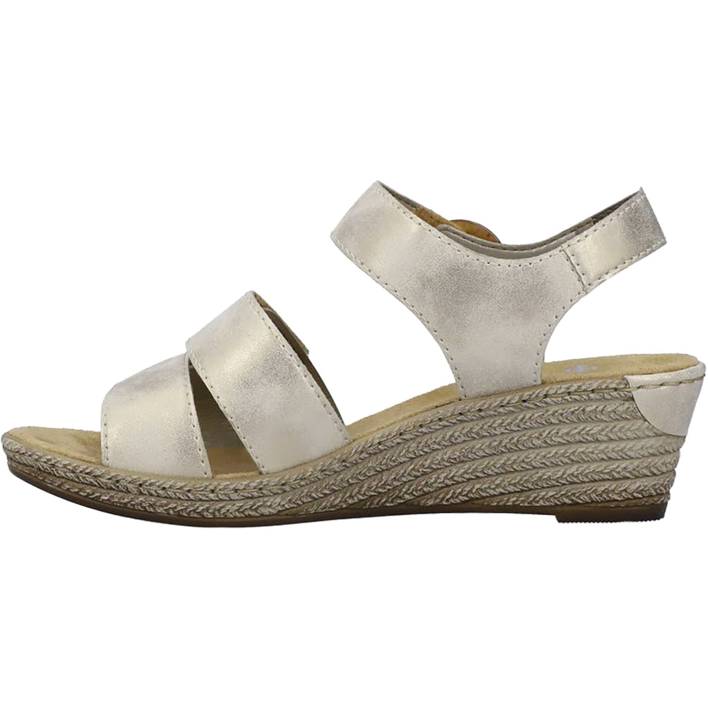 Rieker 62487-60 Fanni 87 Women's Wedge Sandals Muschel Synthetic