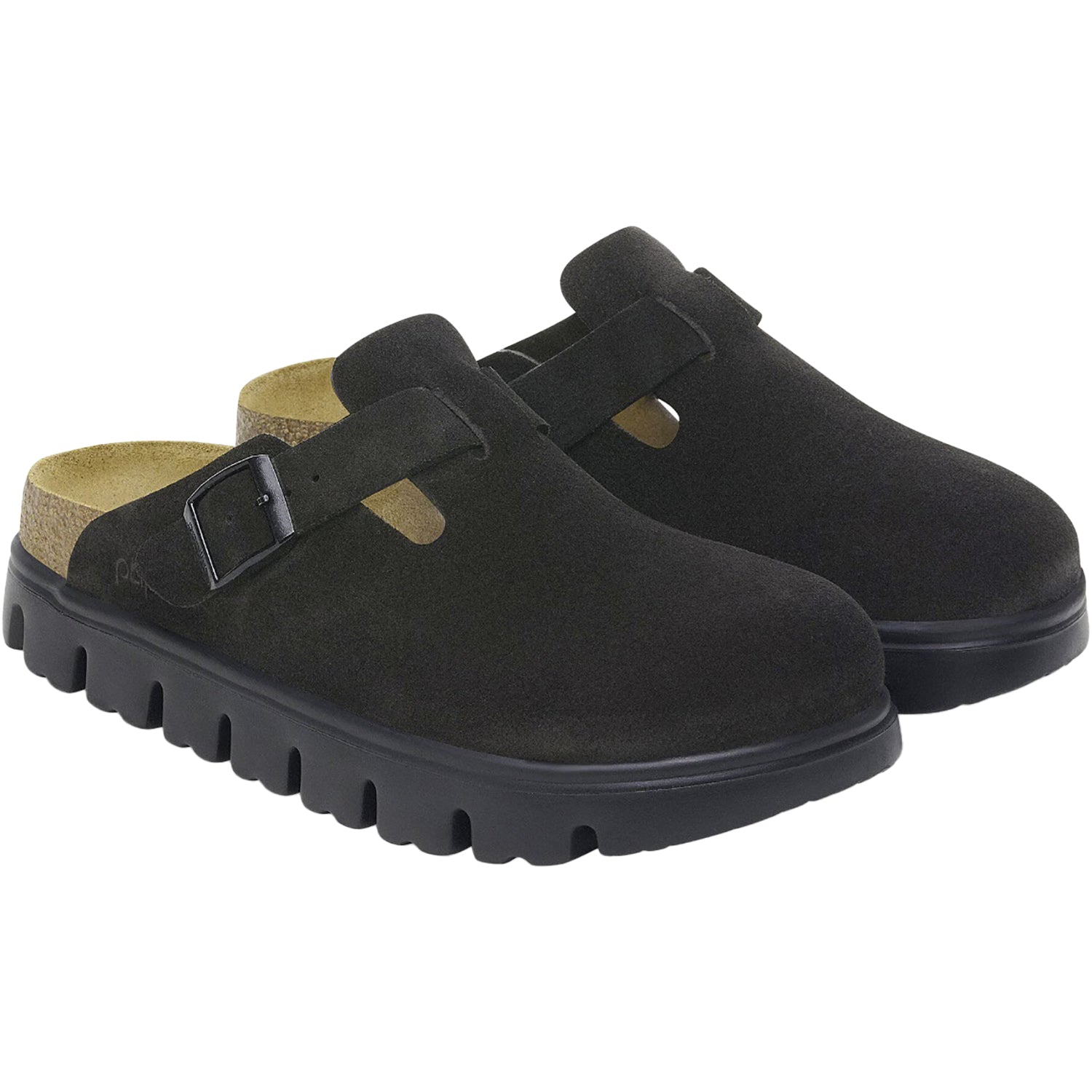 Birkenstock Boston Chunky Women's Clogs Black Suede